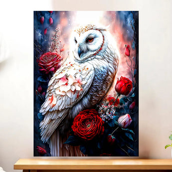 Tableau Chouette Fleur