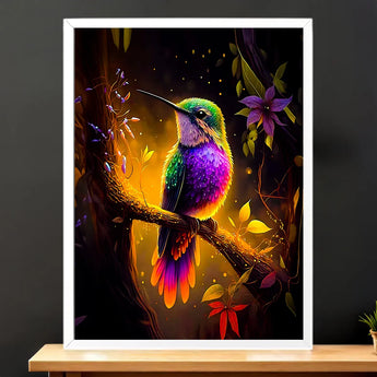 Tableau Colibris Violet