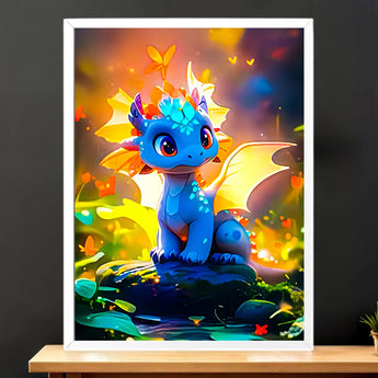 Tableau Dragon Bleu