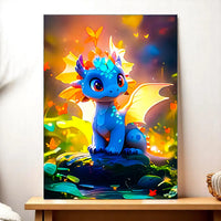 Tableau Dragon Bleu