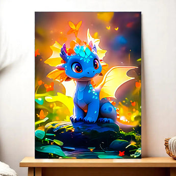 Tableau Dragon Bleu