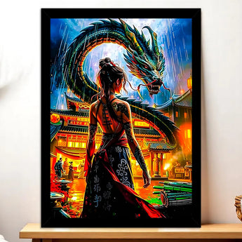 Tableau Dragon Japonais