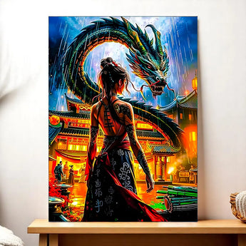 Tableau Dragon Japonais