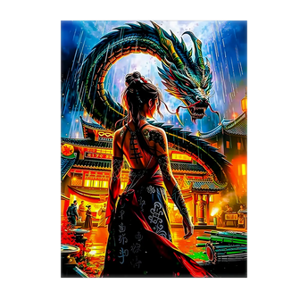 Tableau Dragon Japonais