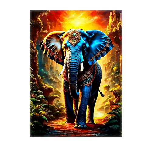 Tableau Elephant Ancien