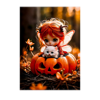 Tableau Fée Citrouille