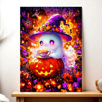 Tableau Fantôme citrouille