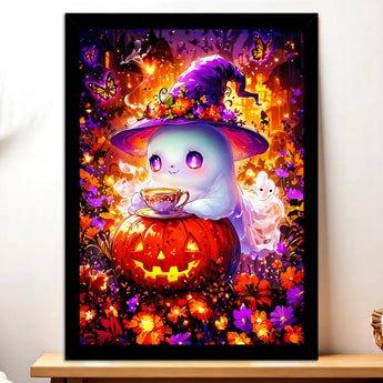 Tableau Fantôme citrouille