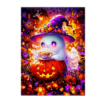 Tableau Fantôme citrouille