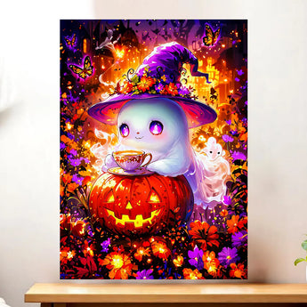 Tableau Fantôme citrouille