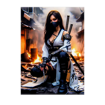 Tableau Femme Ninja