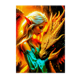 Tableau Femme et Dragon