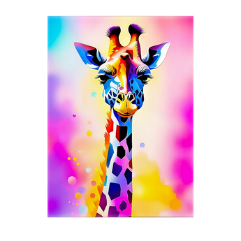 Tableau Girafe Pop