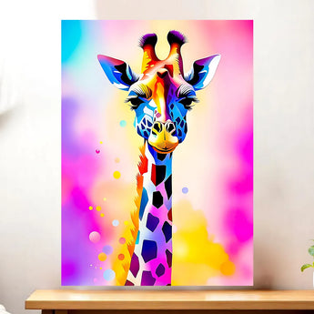 Tableau Girafe Pop