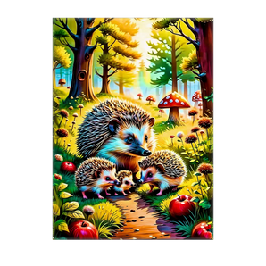 Tableau Hérisson Famille