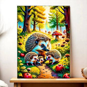 Tableau Hérisson Famille