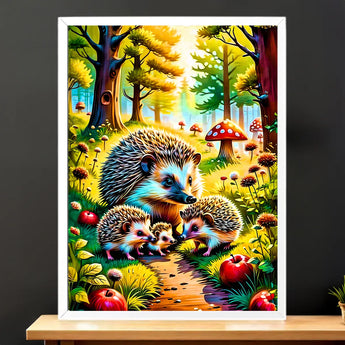 Tableau Hérisson Famille