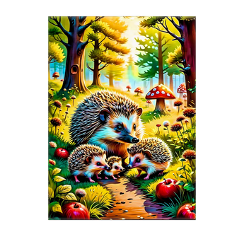 Tableau Hérisson Famille