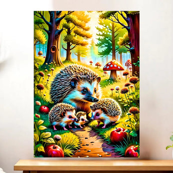 Tableau Hérisson Famille