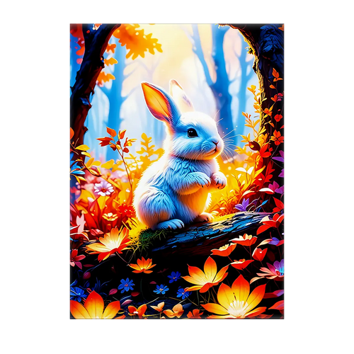 Tableau Lapin Blanc