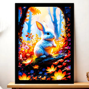Tableau Lapin Blanc