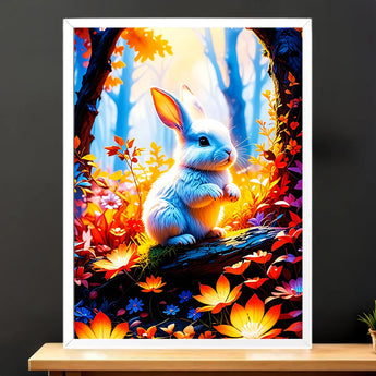 Tableau Lapin Blanc