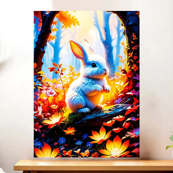 Tableau Lapin Blanc