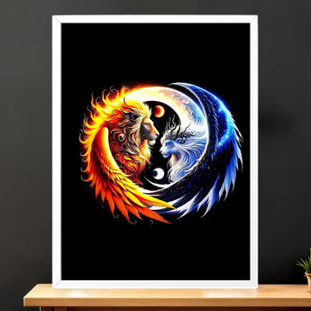 Tableau Lion et Lionne