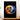 tableau lion et lionne yin yang feu et glace illustration circulaire colorée sur fond noir