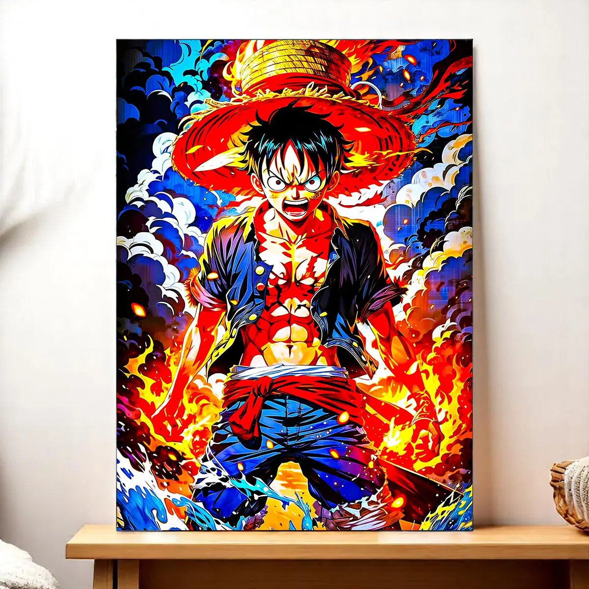 Tableau Luffy sur toile Les Bois d’Aurore One Piece ambiance épique