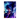 tableau manga Megumi grand format illustration personnage sombre avec loup spectral bleu violet et effets lumineux