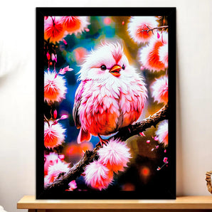 Tableau Oiseau Rose
