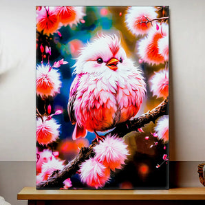 Tableau Oiseau Rose