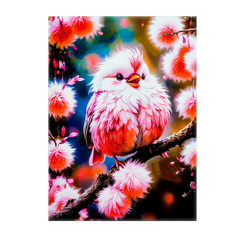 Tableau Oiseau Rose
