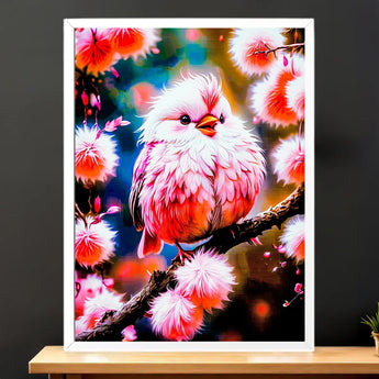 Tableau Oiseau Rose