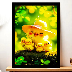 Tableau Poussin Famille