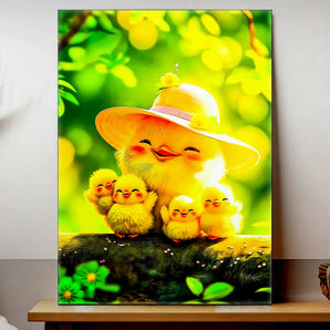 Tableau Poussin Famille