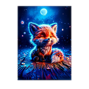 Tableau Renard Lune