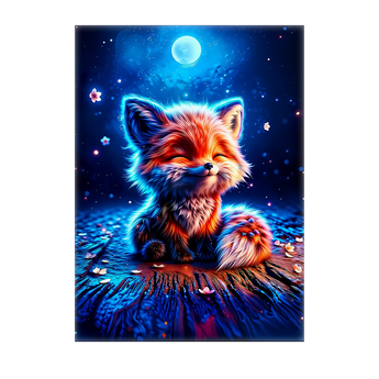 Tableau Renard Lune