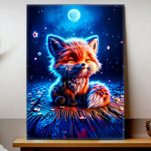 Tableau Renard Lune