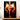 tableau Stella Winx peinture fée Stella aux longs cheveux et ailes lumineuses orange sur fond noir