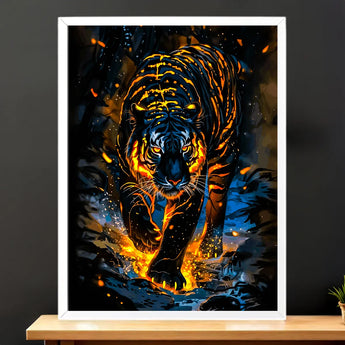 Tableau Tigre Lave