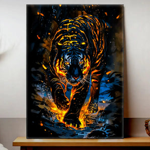 Tableau Tigre Lave