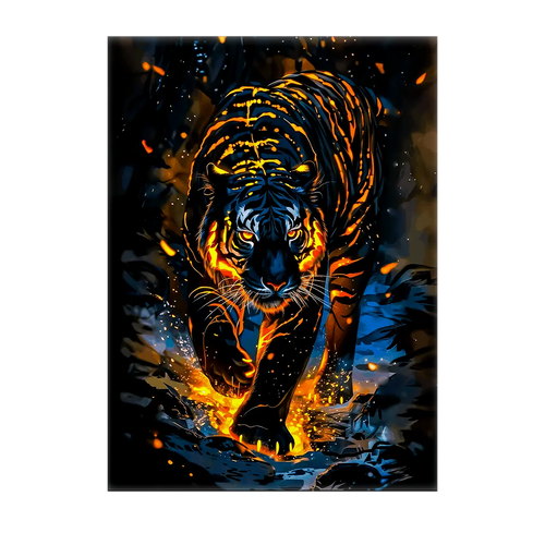 Tableau Tigre Lave