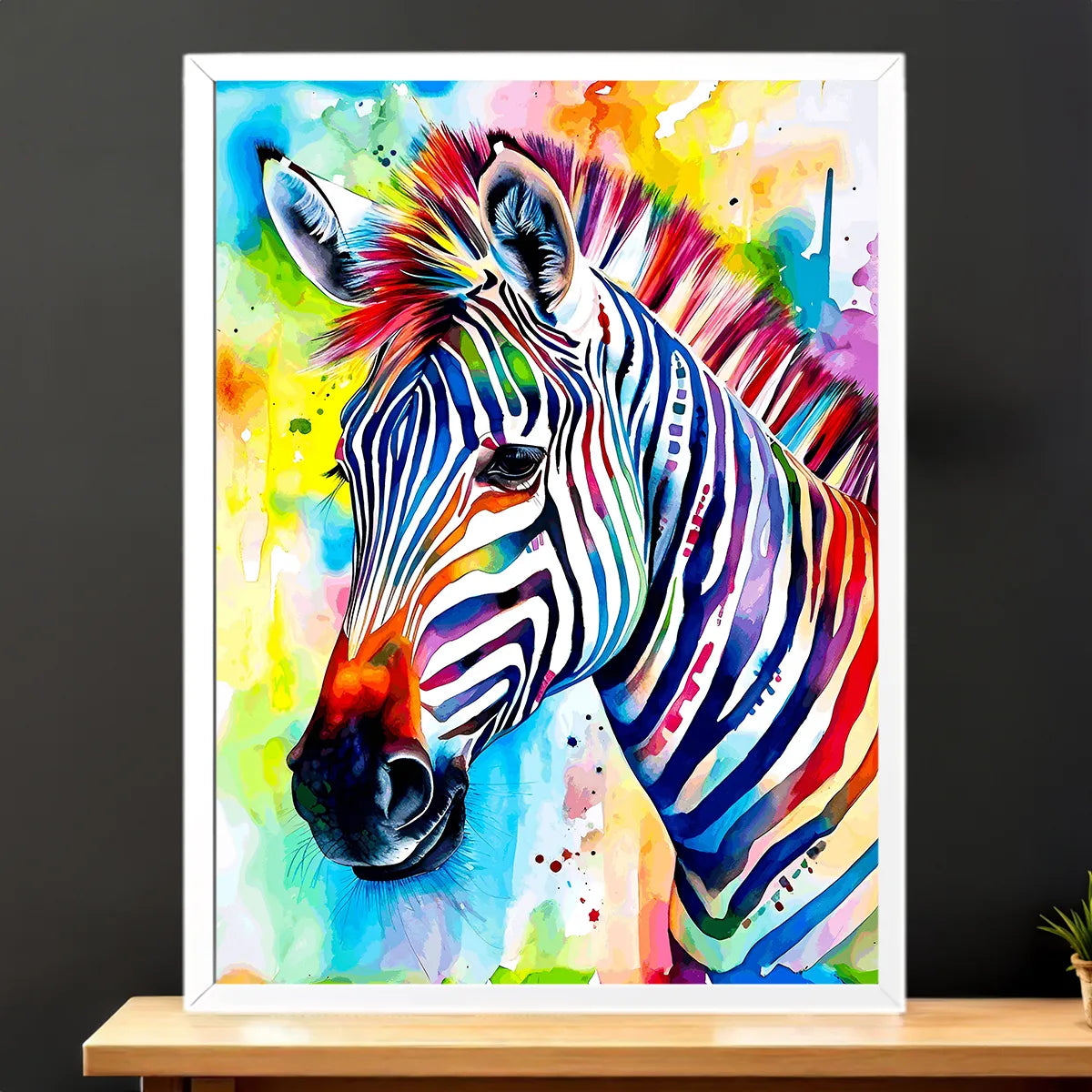 Tableau Zèbre Coloré