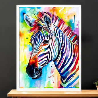 Tableau Zèbre Coloré