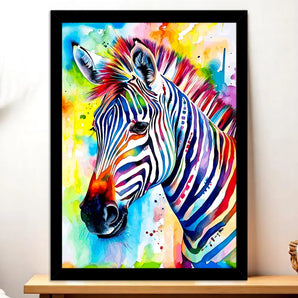 Tableau Zèbre Coloré