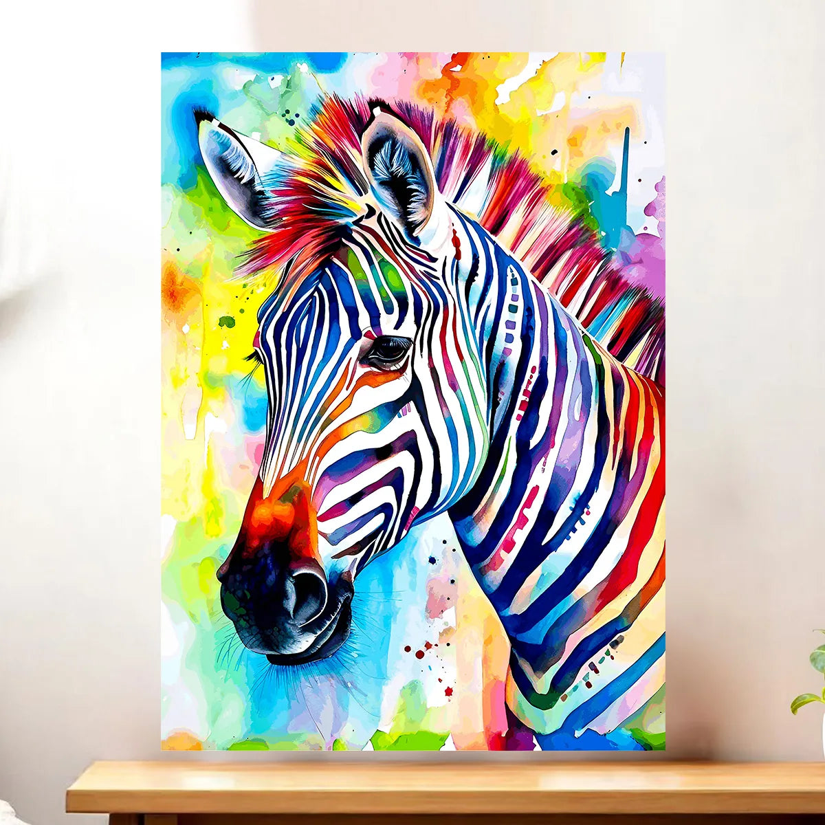 Tableau Zèbre Coloré