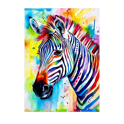 Tableau Zèbre Coloré