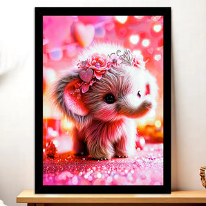 Tableau Éléphant Rose
